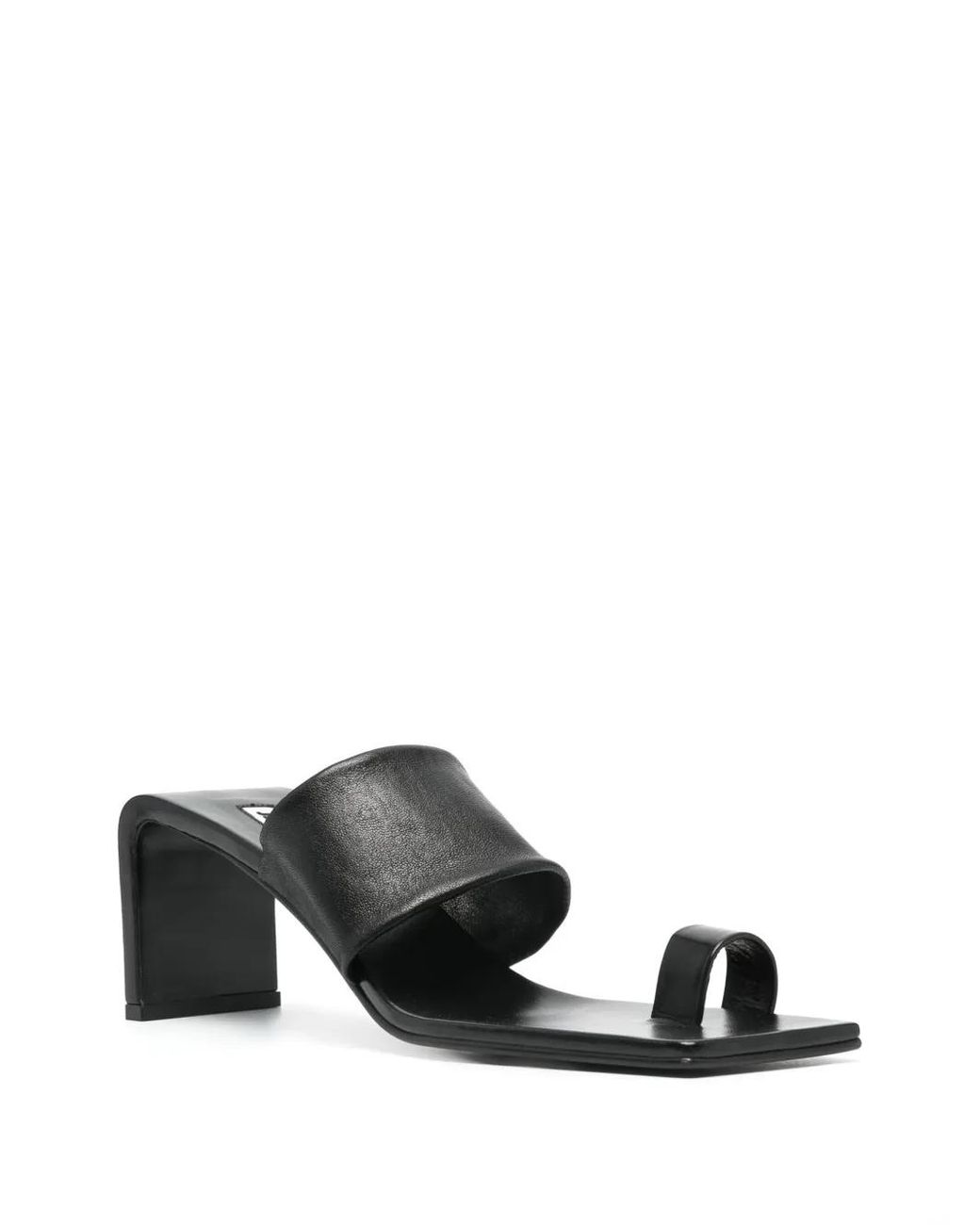 Jil Sander Black 75Mm Leather Sandals