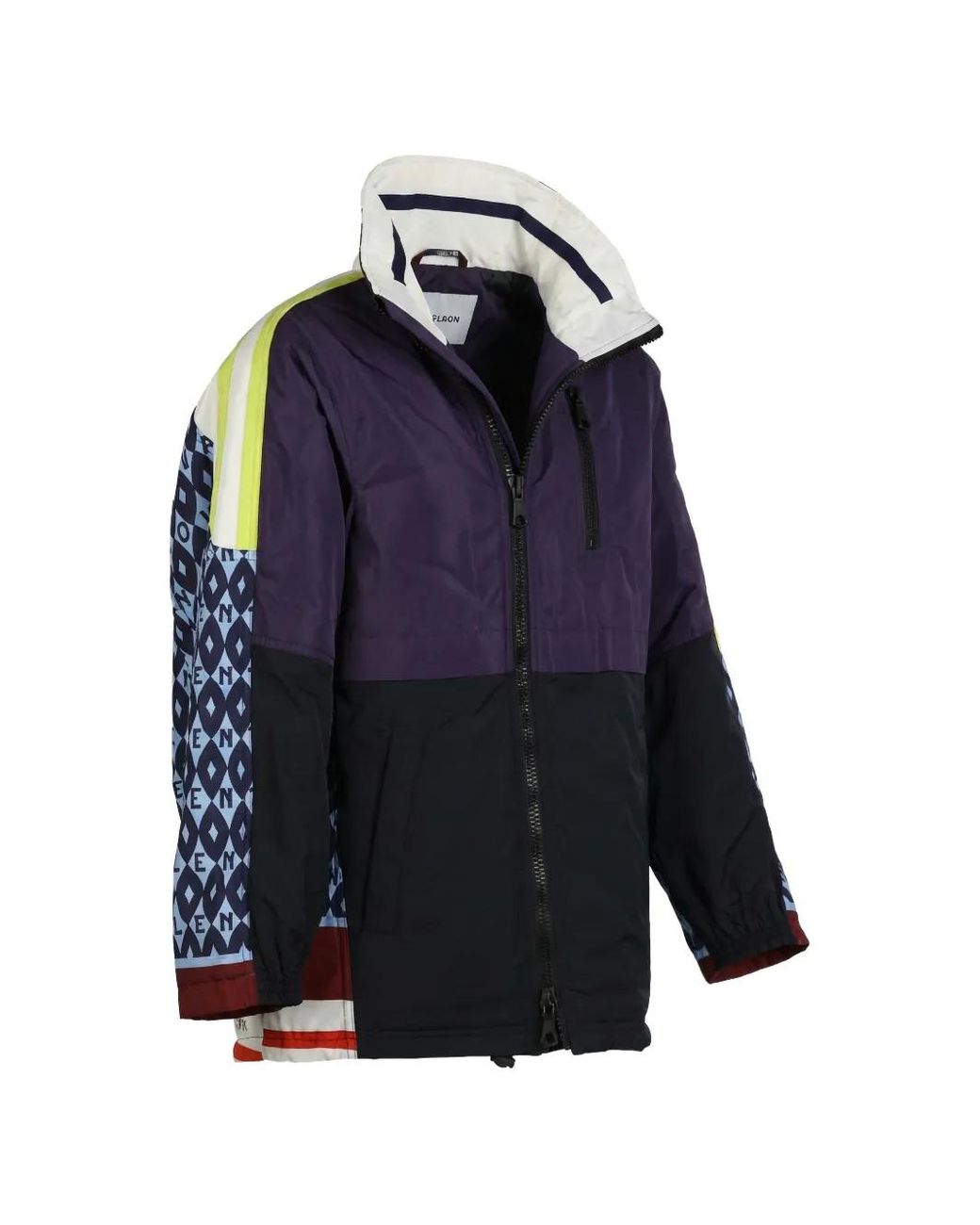 Valentino Garavani Blue Patterned Zipped Coat