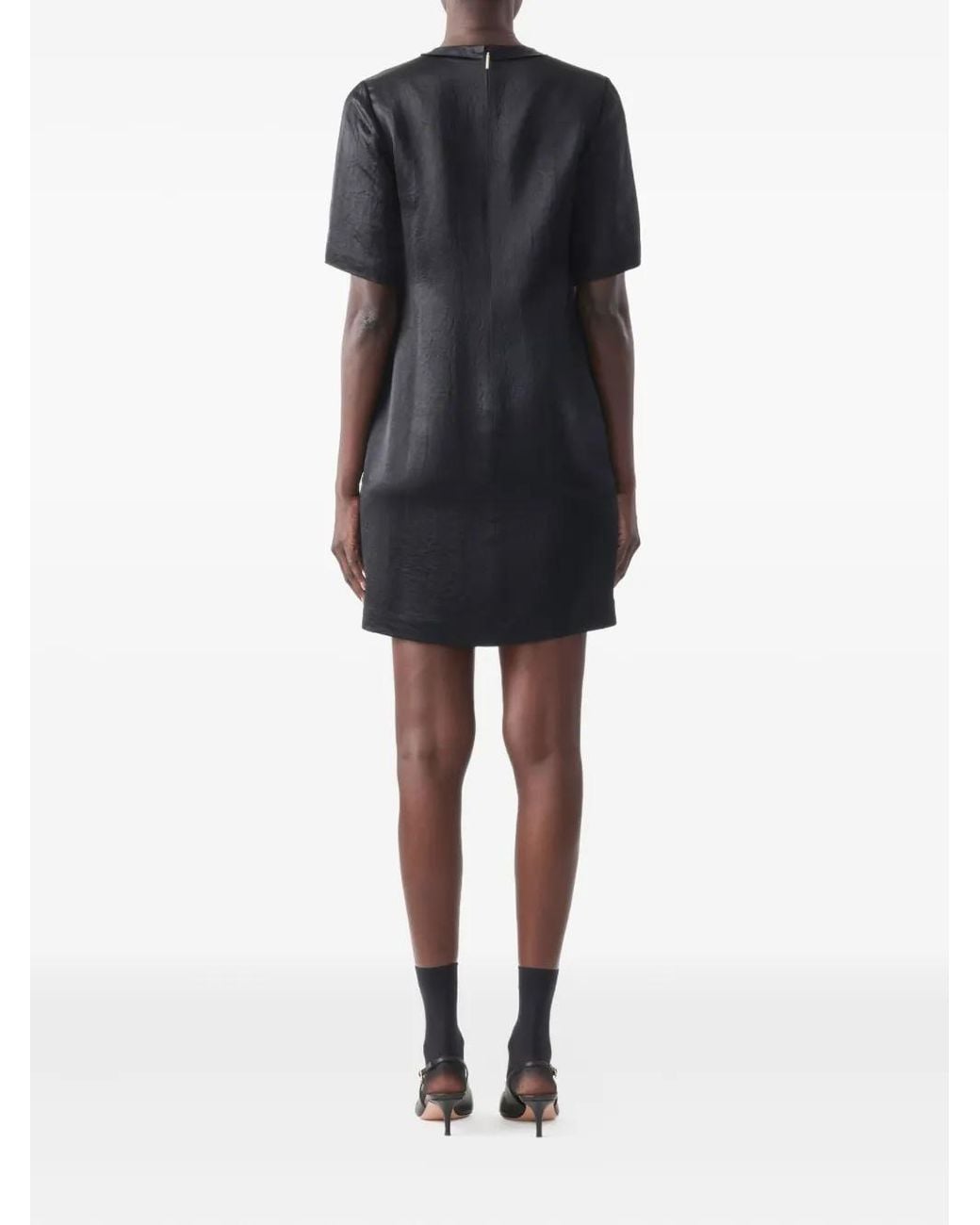 Jason Wu Black Short-Sleeve Mini Dress