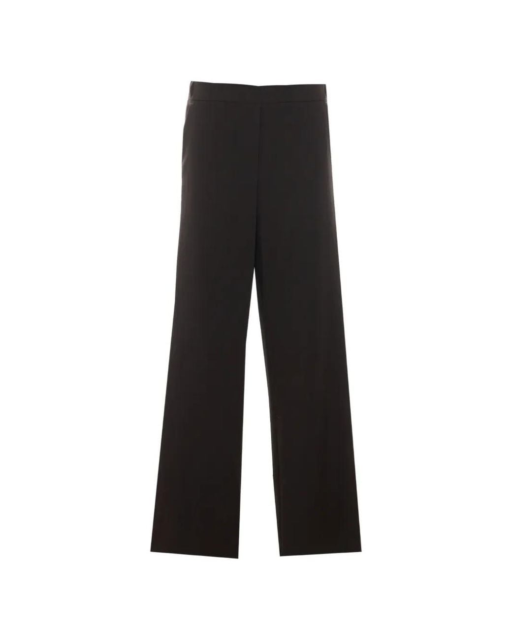 RUE DU BAC Black Elasticated-Waist Wide-Leg Trousers