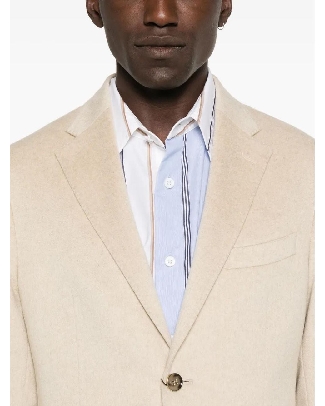 Etro Natural Paisley-Lined Cashmere Jacket for men