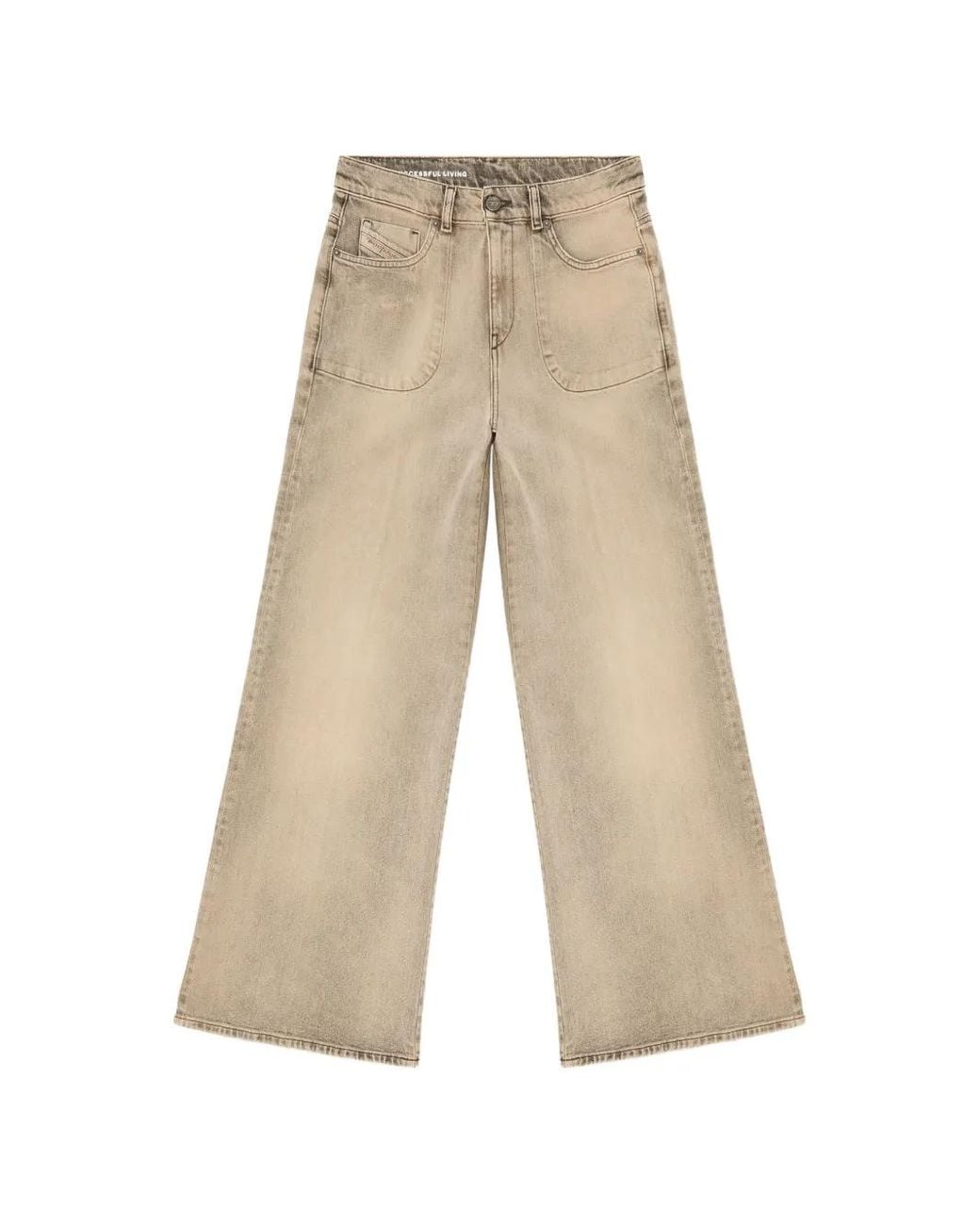 DIESEL White Flare Jeans Regular Waist 1978 D-Akemi