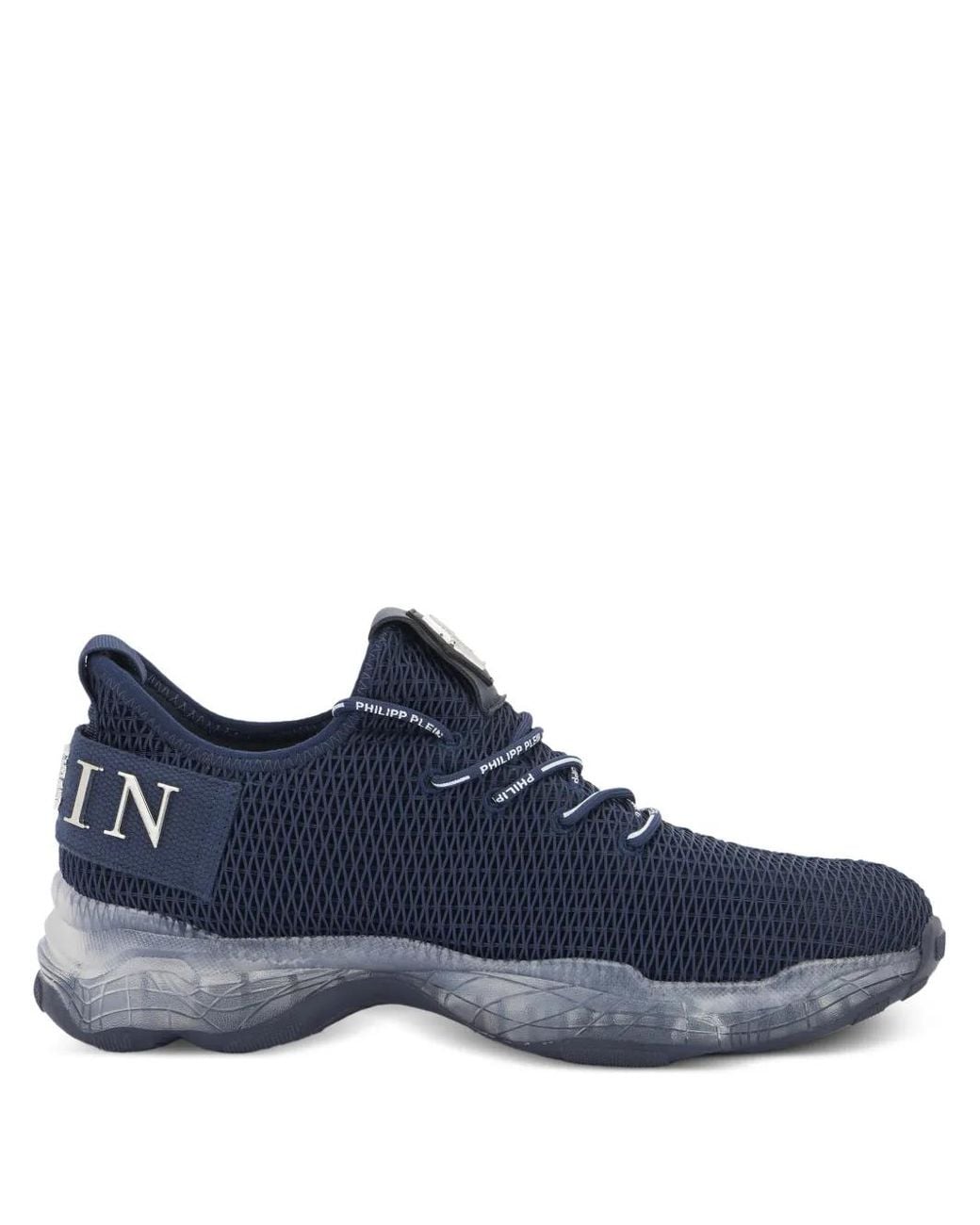 Philipp Plein Blue Logo-Plaque Sneakers