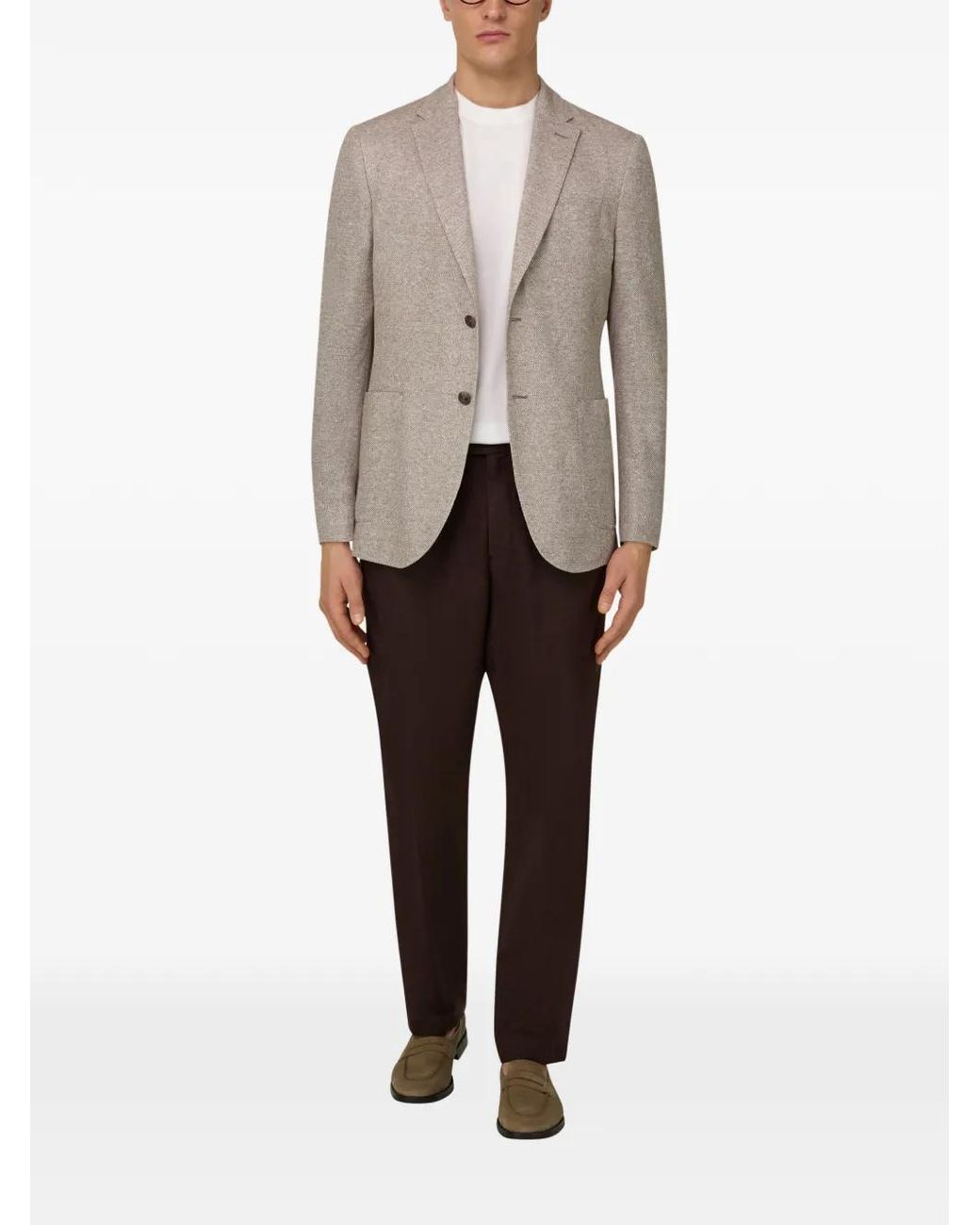 Boggi Gray Single Breasted Blazer for men