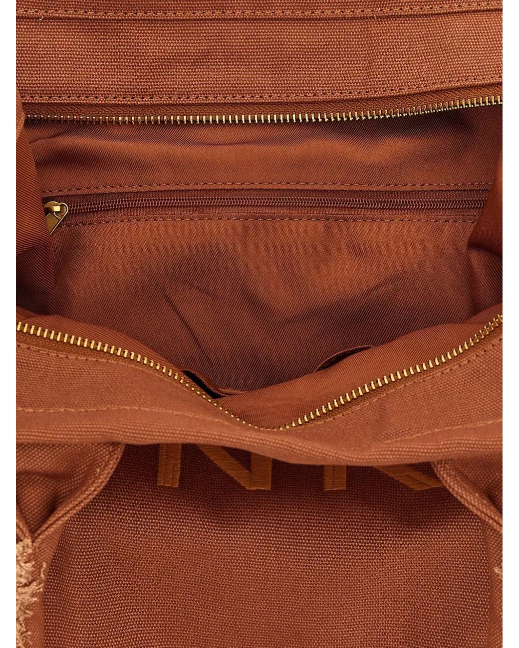 Pinko Brown Medium Beach Shopping Tote