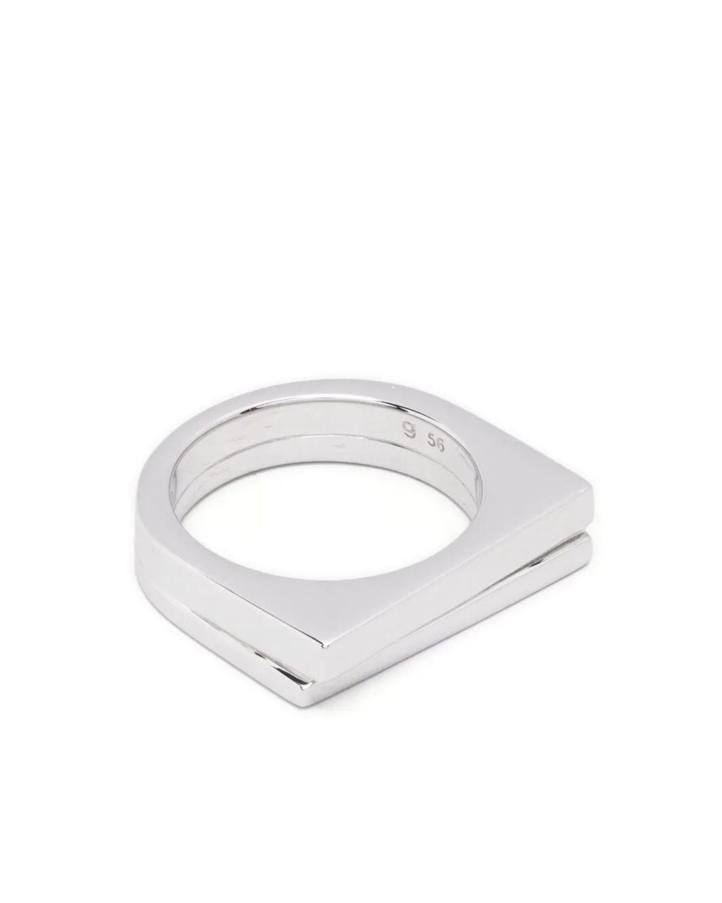 Tom Wood White Step L Layered Ring
