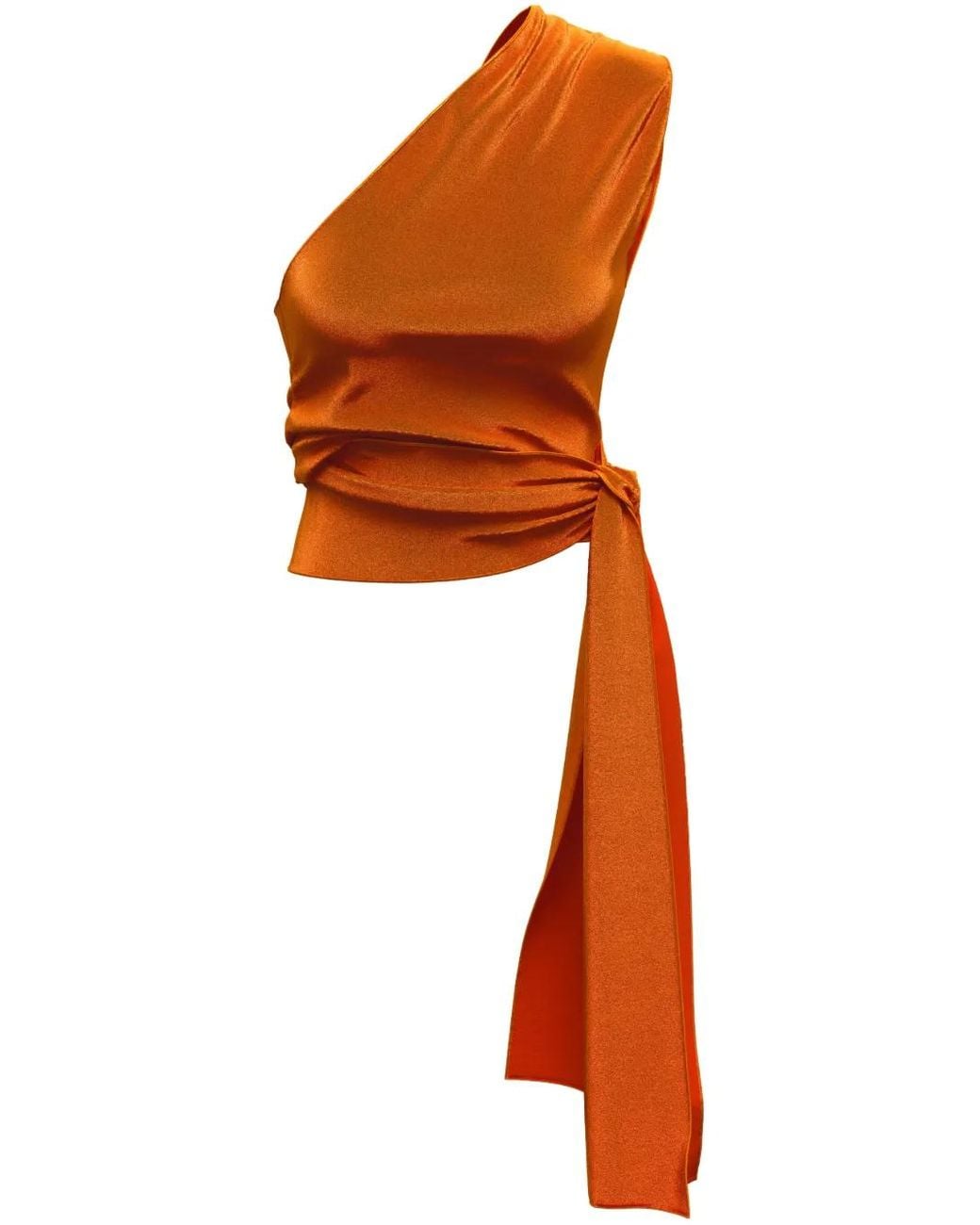 MACCAPANI Orange The Wrap Sleeveless Top