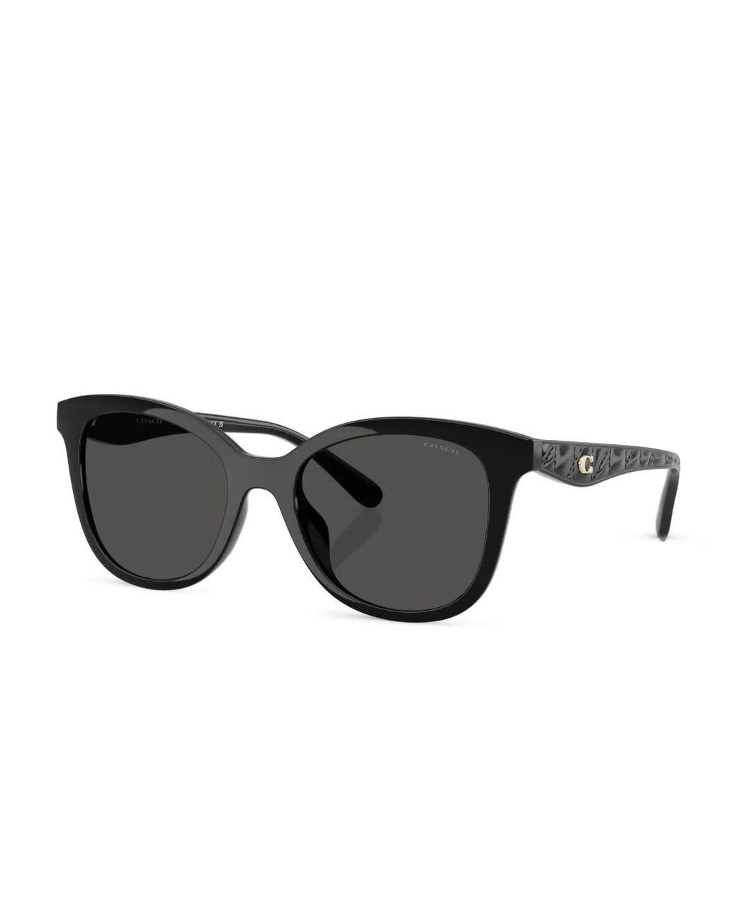 COACH Black Lunettes De Soleil À Plaque Logo