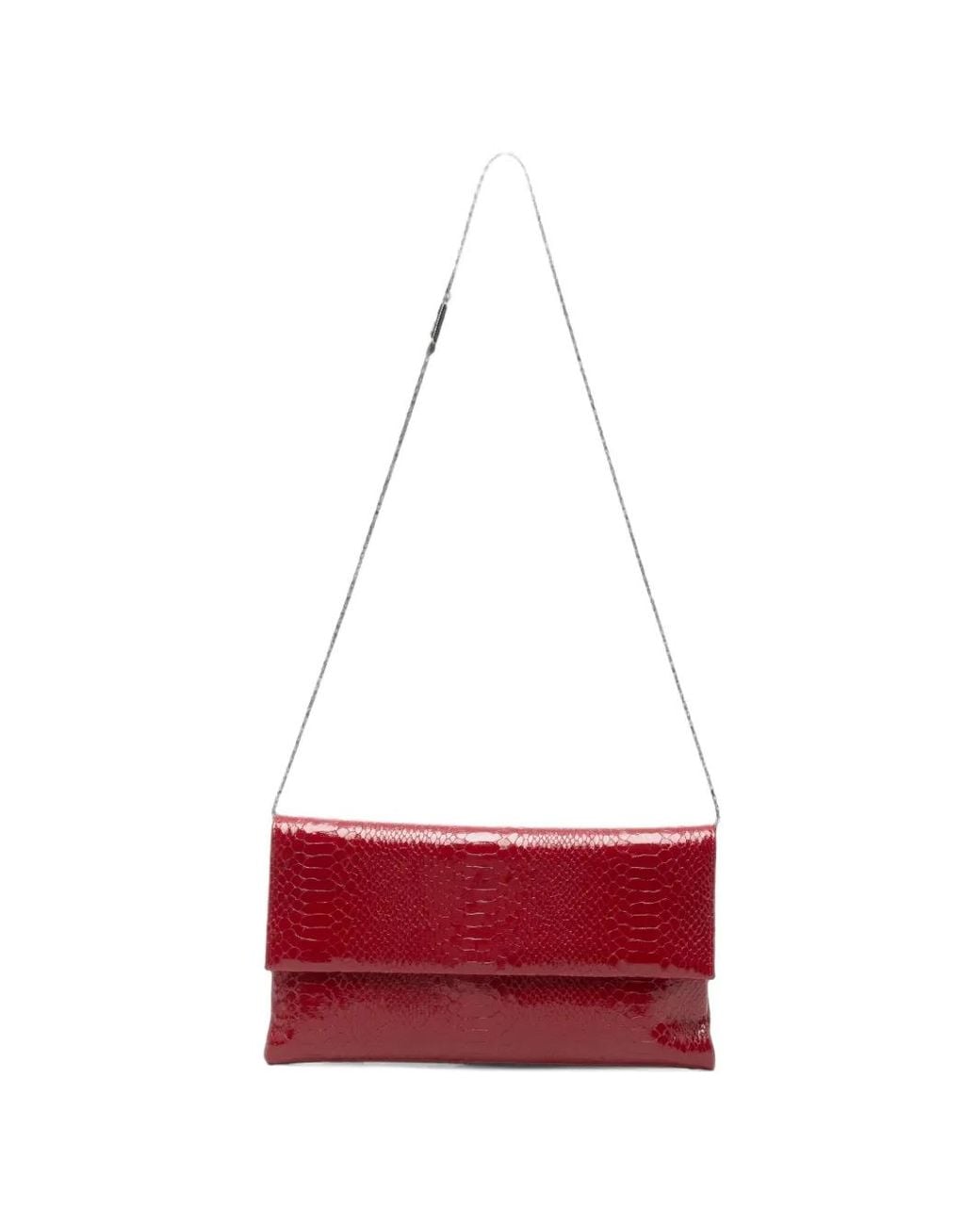 Twentyfourhaitch Red Nireya Clutch Bag