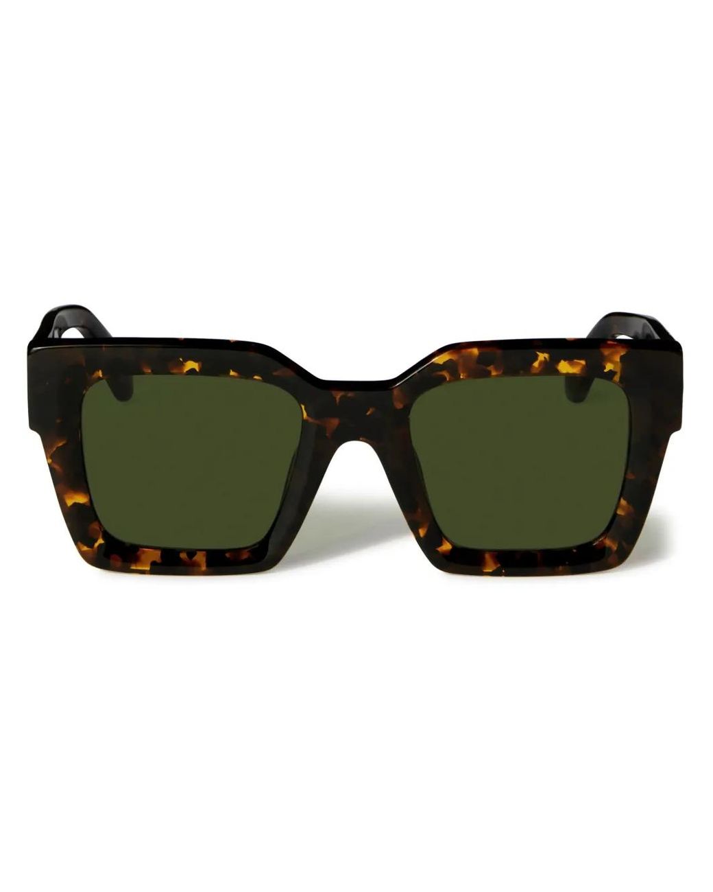 Off-White c/o Virgil Abloh Green Jackson Tortoiseshell-Effect Sunglasses