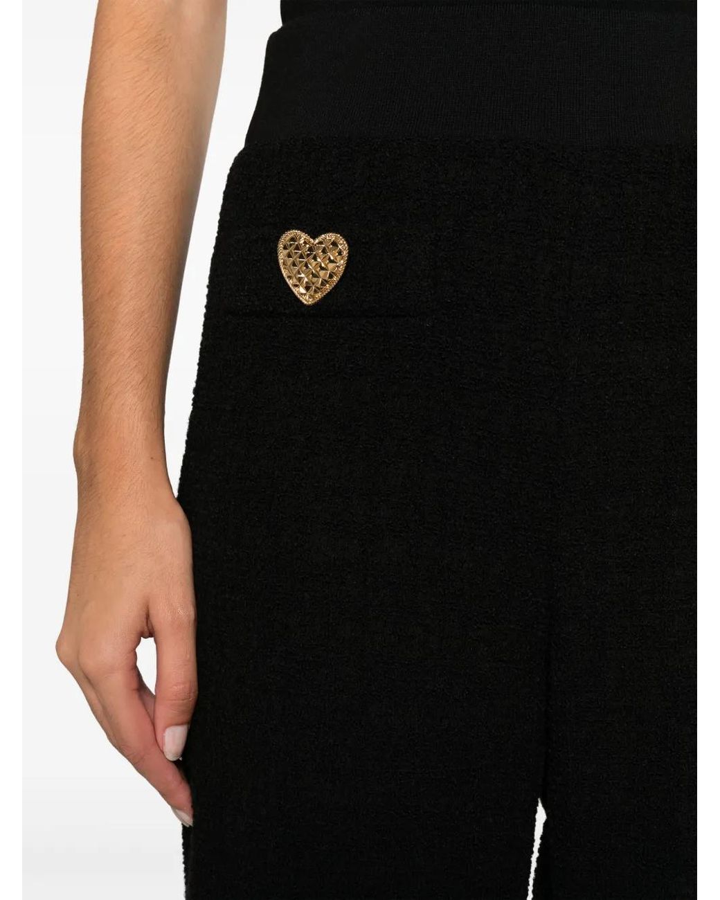 Moschino Black Knitted Track Trousers