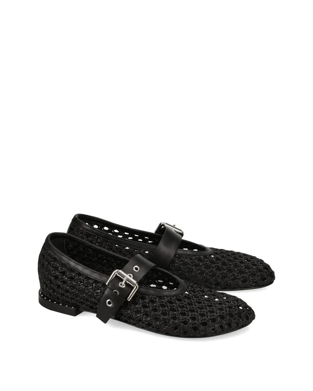 Premiata Black Interwoven Ballet Flats