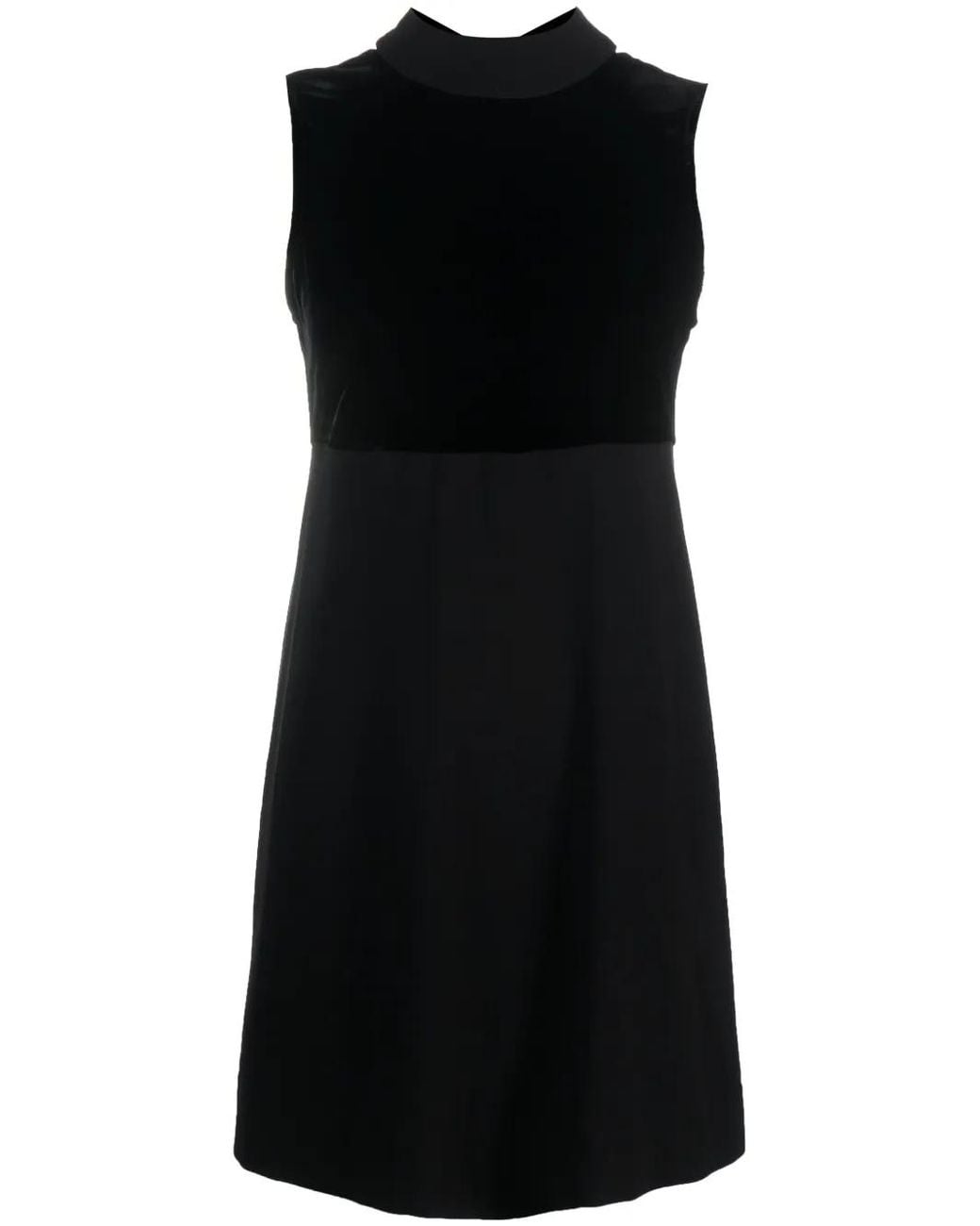 Staud Black Quant Bow-Detail Minidress