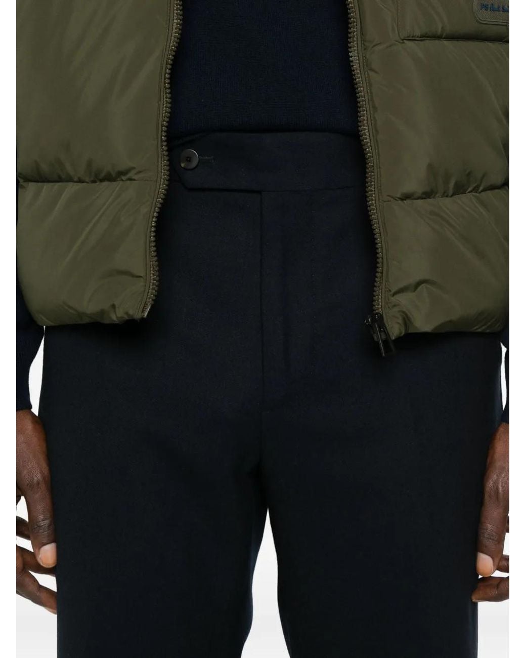 Cellar Door Blue Flat-Front Trousers for men