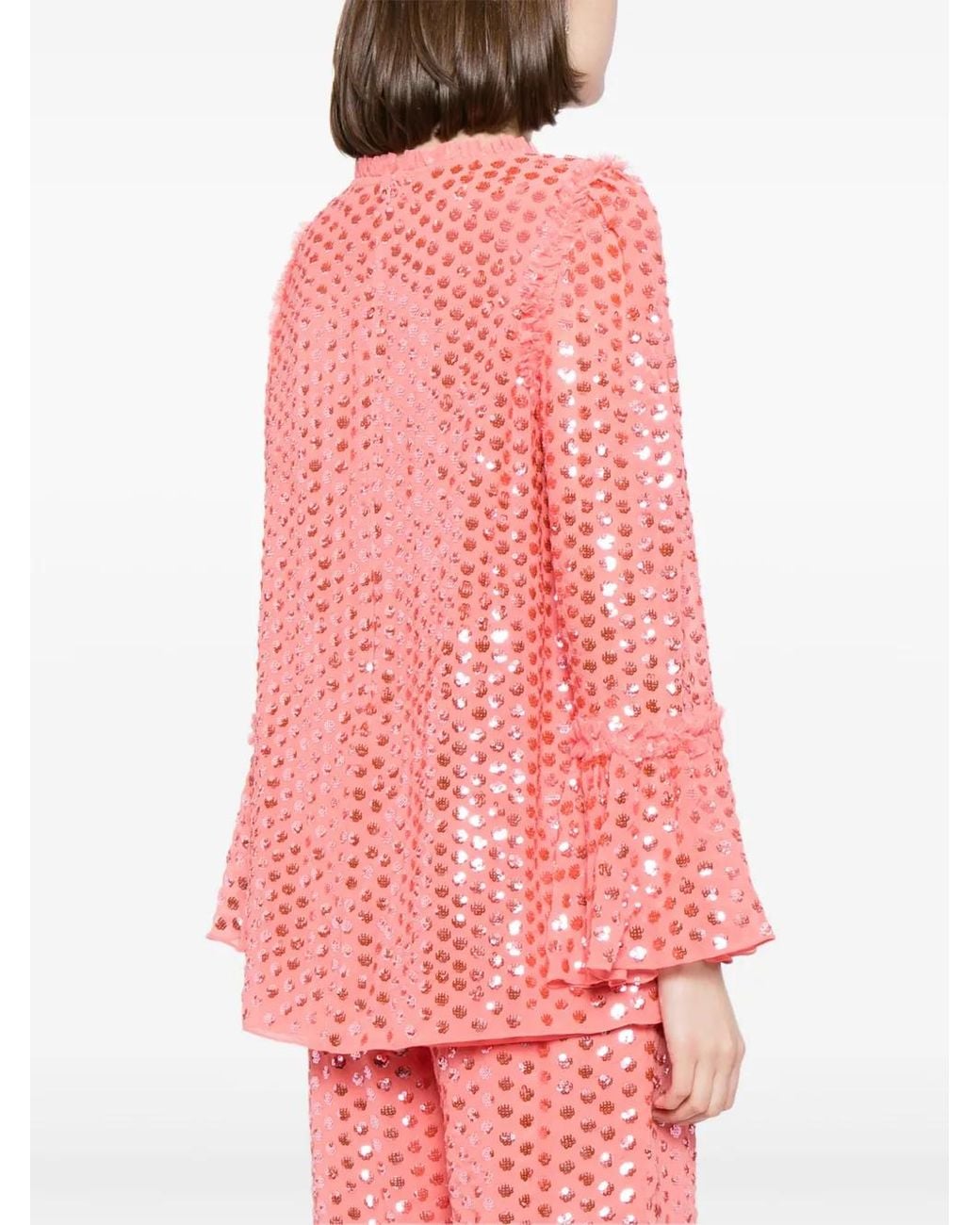 Needle & Thread Pink Raindrop Gloss Tunic