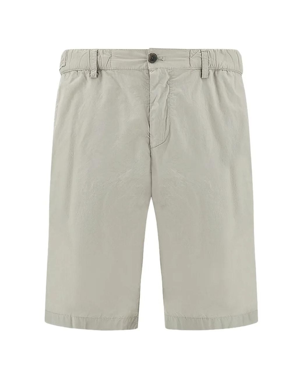 Paul & Shark Gray Ultralight Poplin Cotton Chino Shorts for men