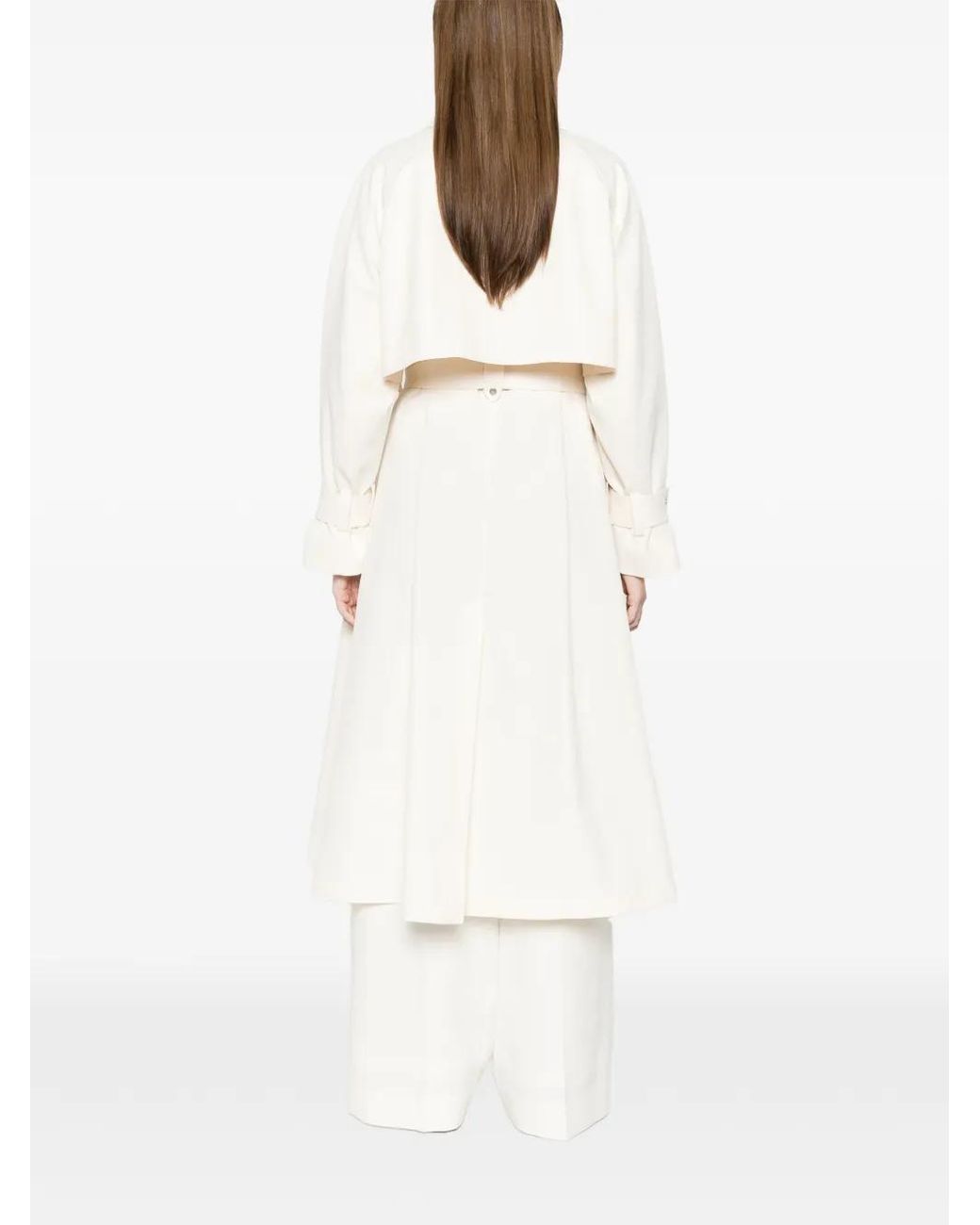 Herno White Belted Trench Coat