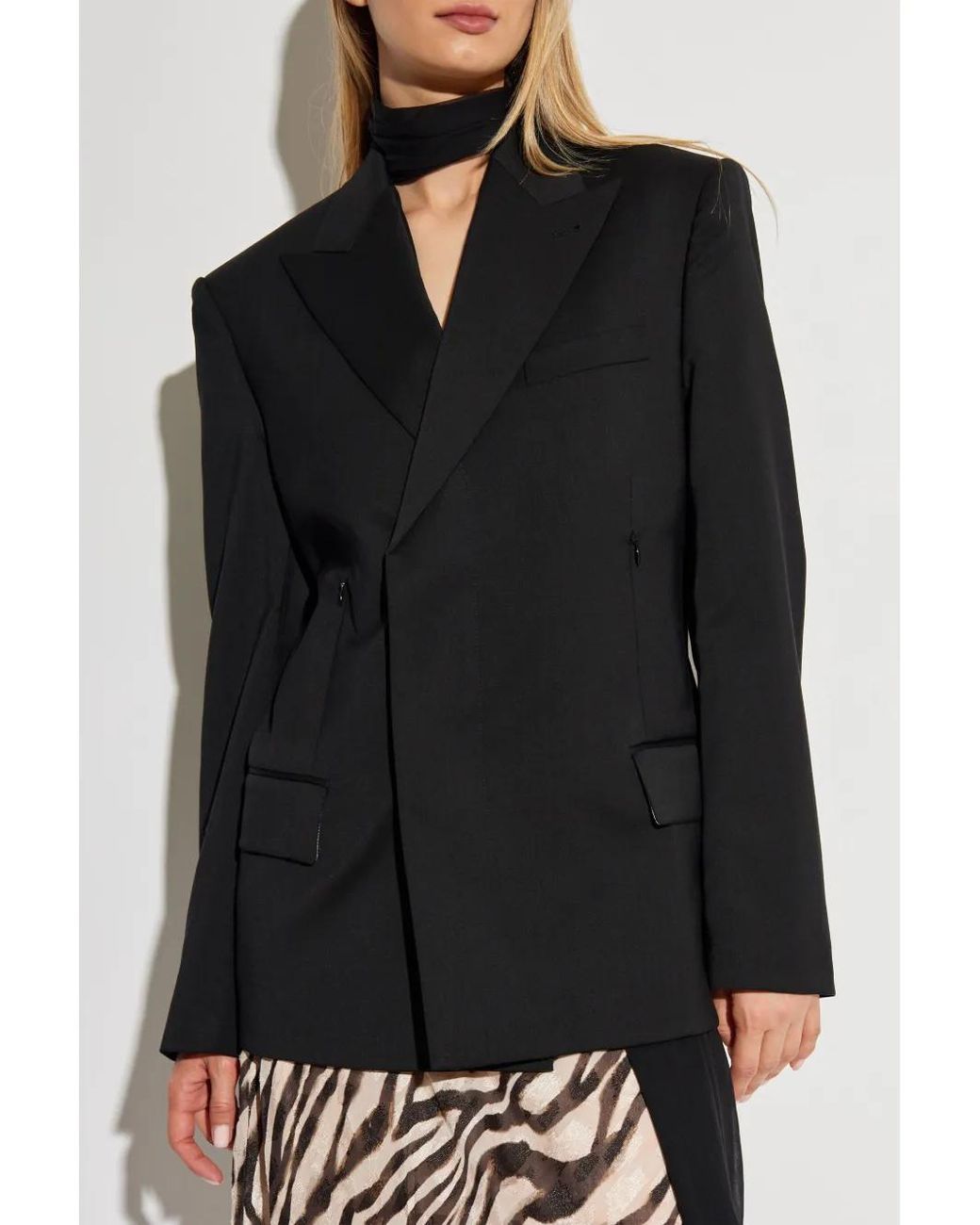 Helmut Lang Black Boxy Blazer