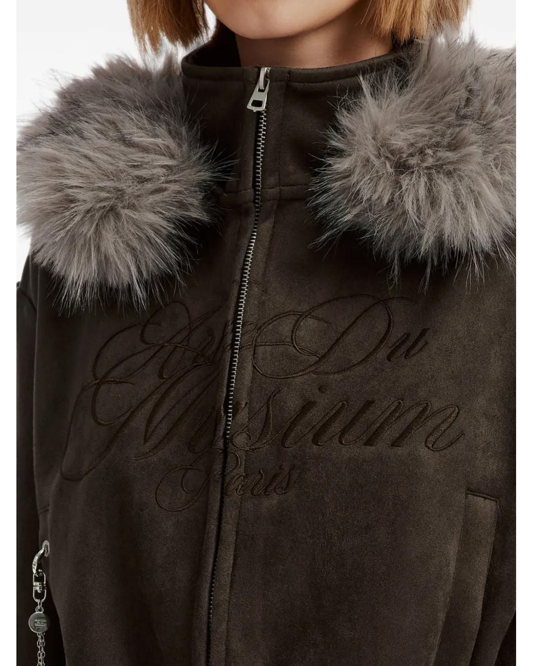 Musium Div. Gray Cropped Hooded Jacket