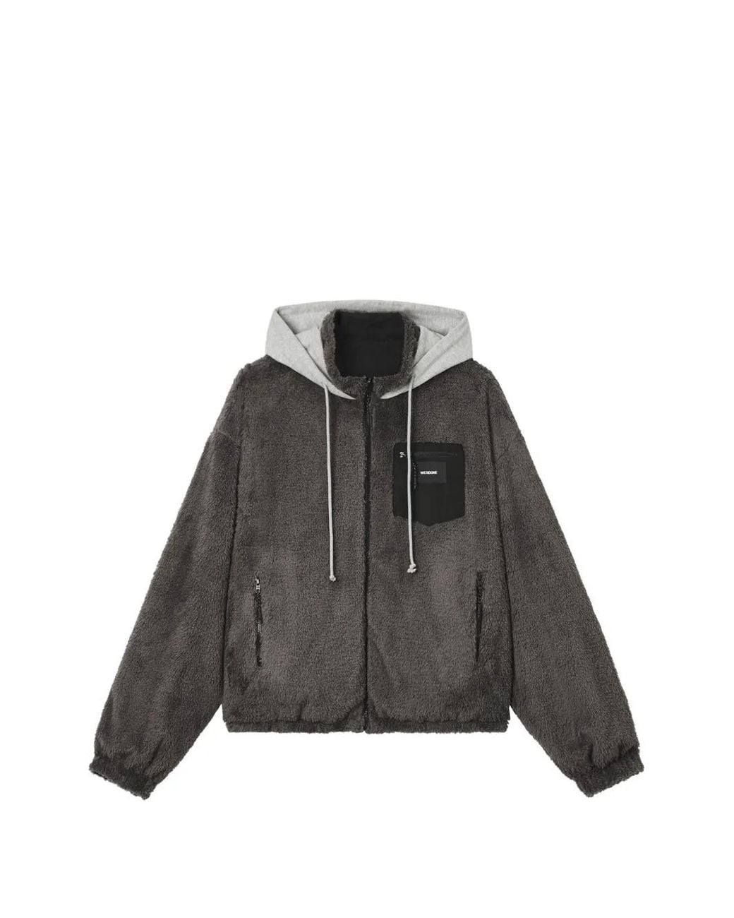 we11done Black Reversible Hooded Jacket
