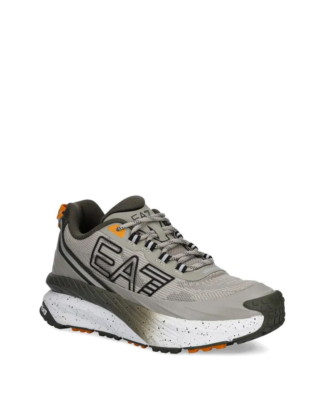 EA7 Gray Logo-Print Sneakers