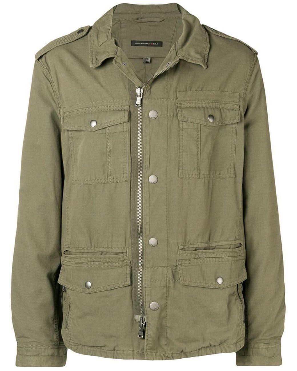John Varvatos Embroidered Dragon Military Jacket in Green for Men Lyst