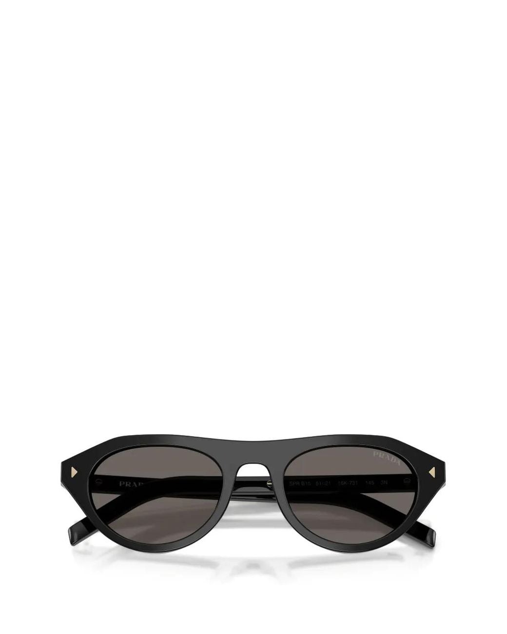 Prada Gray Asymmetrical Geometric-Frame Sunglasses