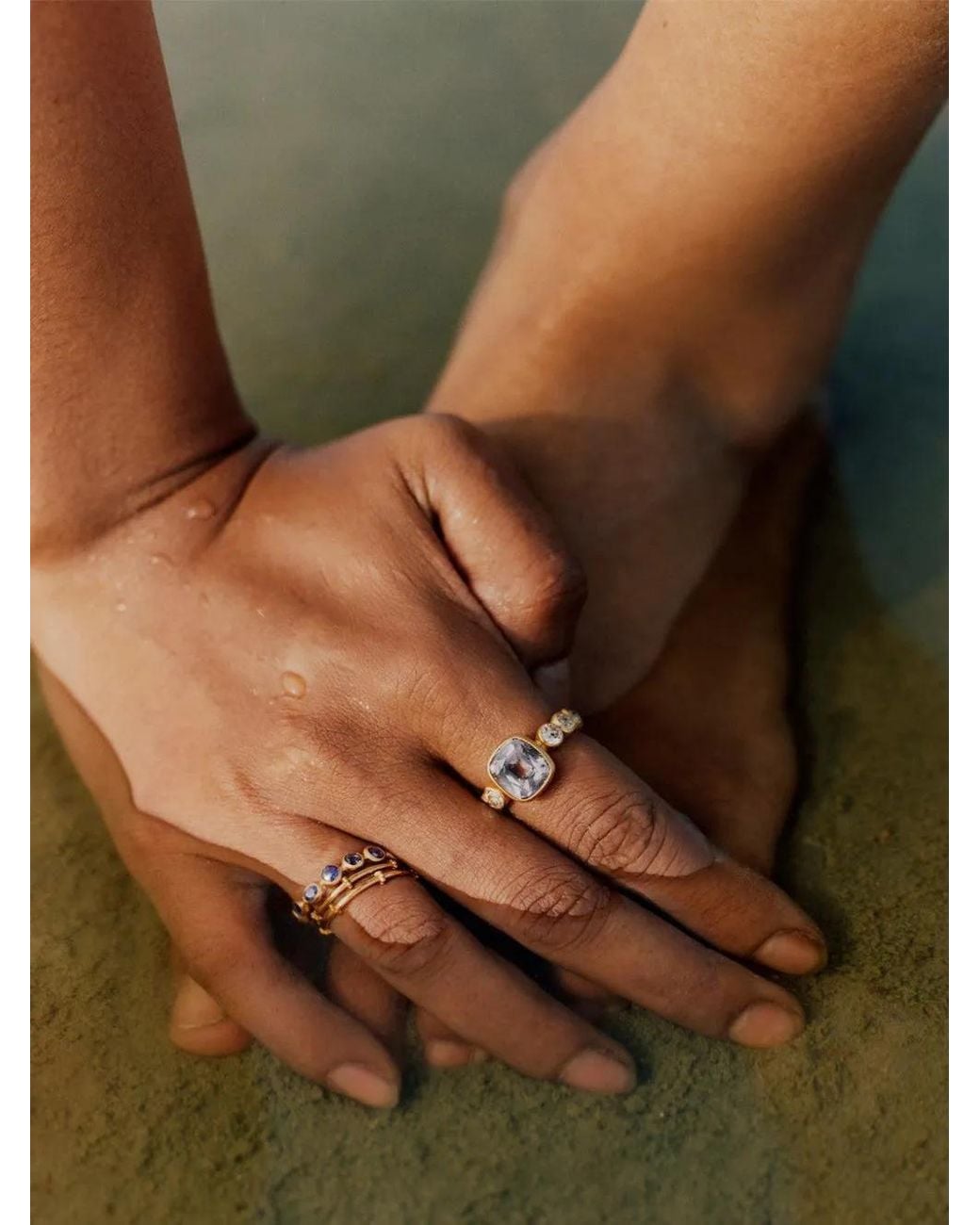 CAMILLE BEINHORN Metallic Spinel And Diamond Infiniti Ring