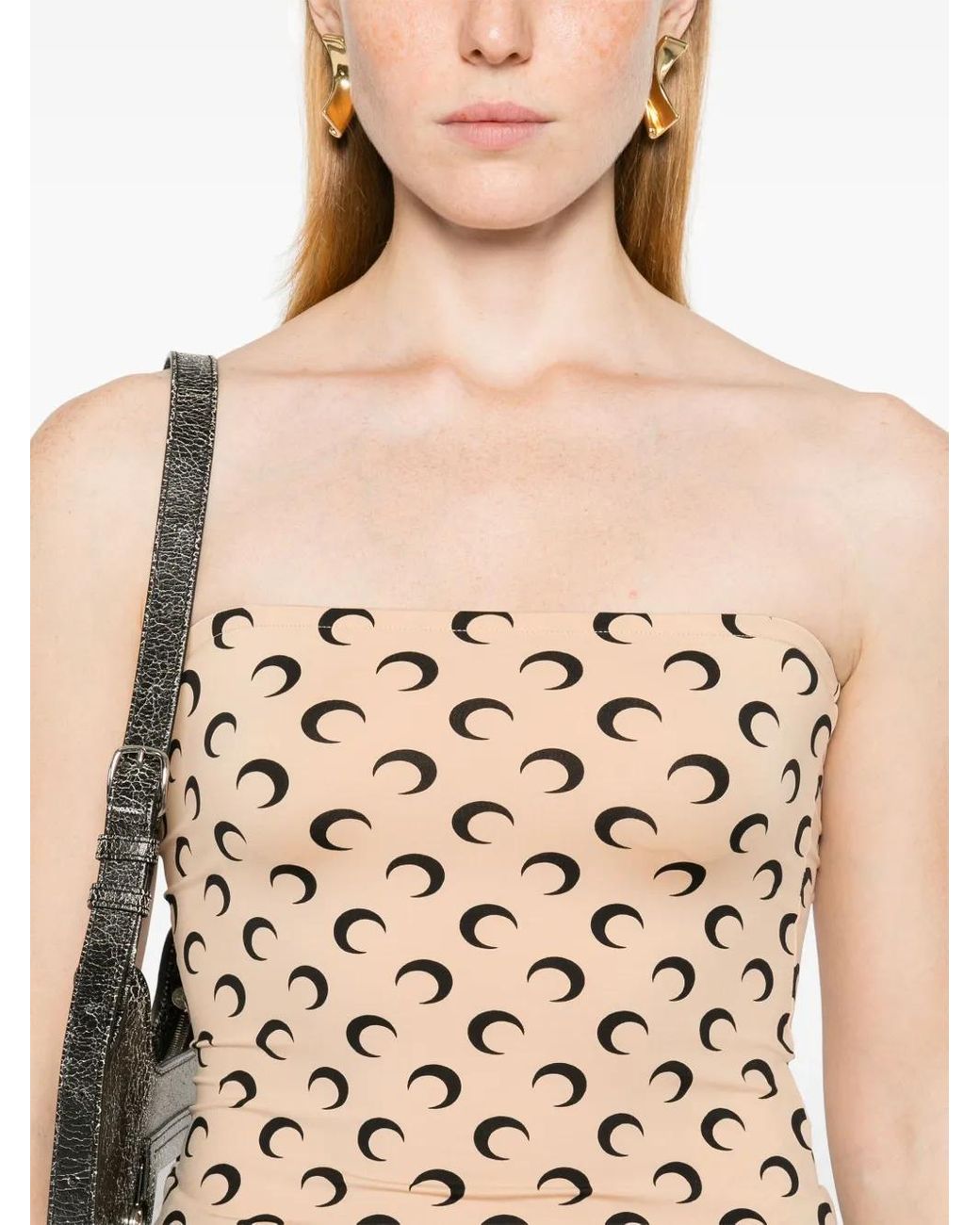MARINE SERRE Natural Moon Print Top