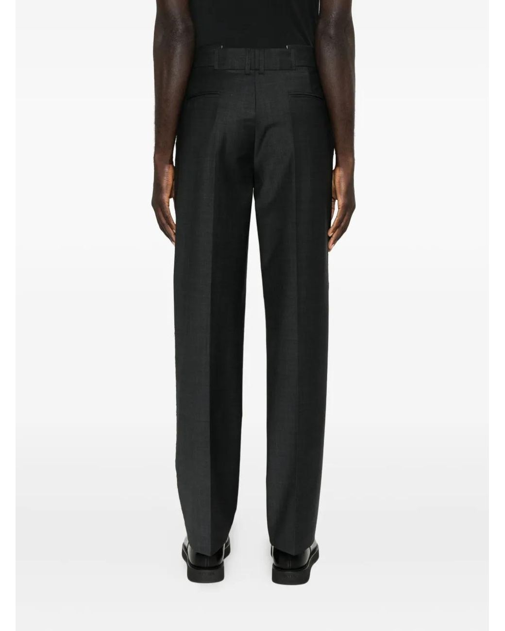 Patrizia Pepe Black Straight Trousers for men