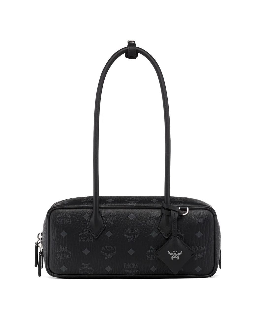 MCM Black Aren Visetos Shoulder Bag