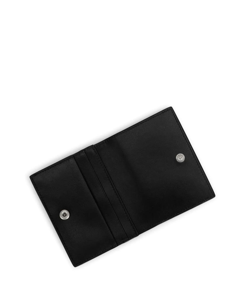 Dolce & Gabbana Black Logo-Tag Leather Bi-Fold Wallet for men