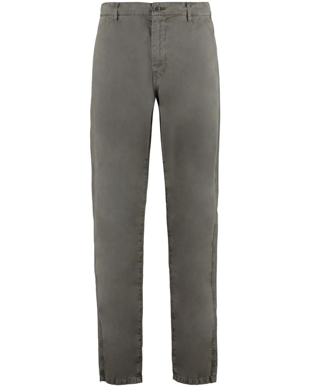 Aspesi Gray Straight-Leg Trousers for men
