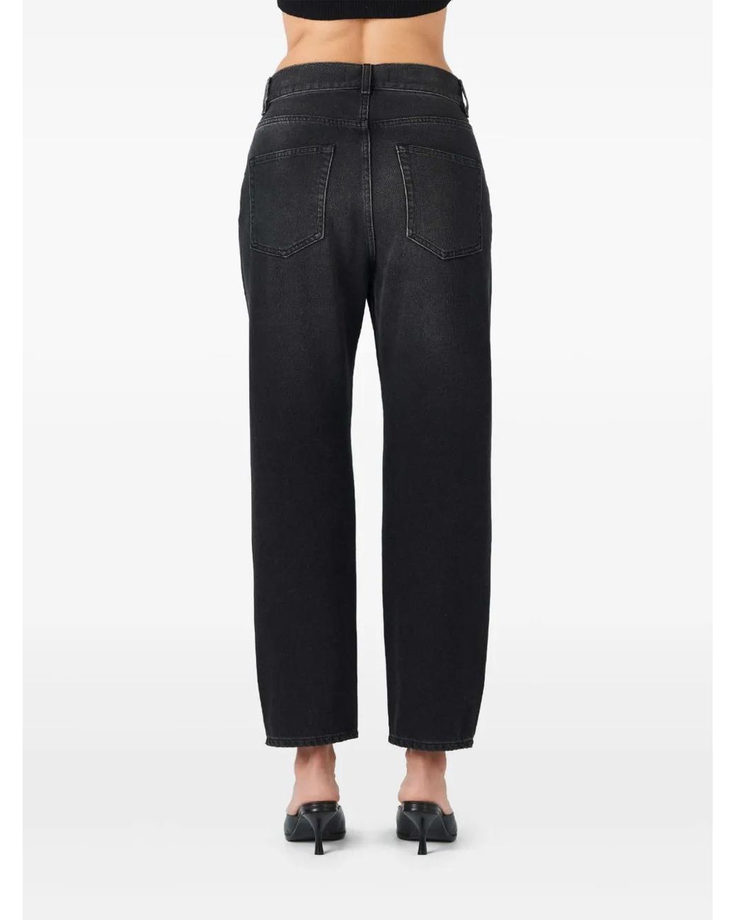 No44 Black Crossover-Button Jeans