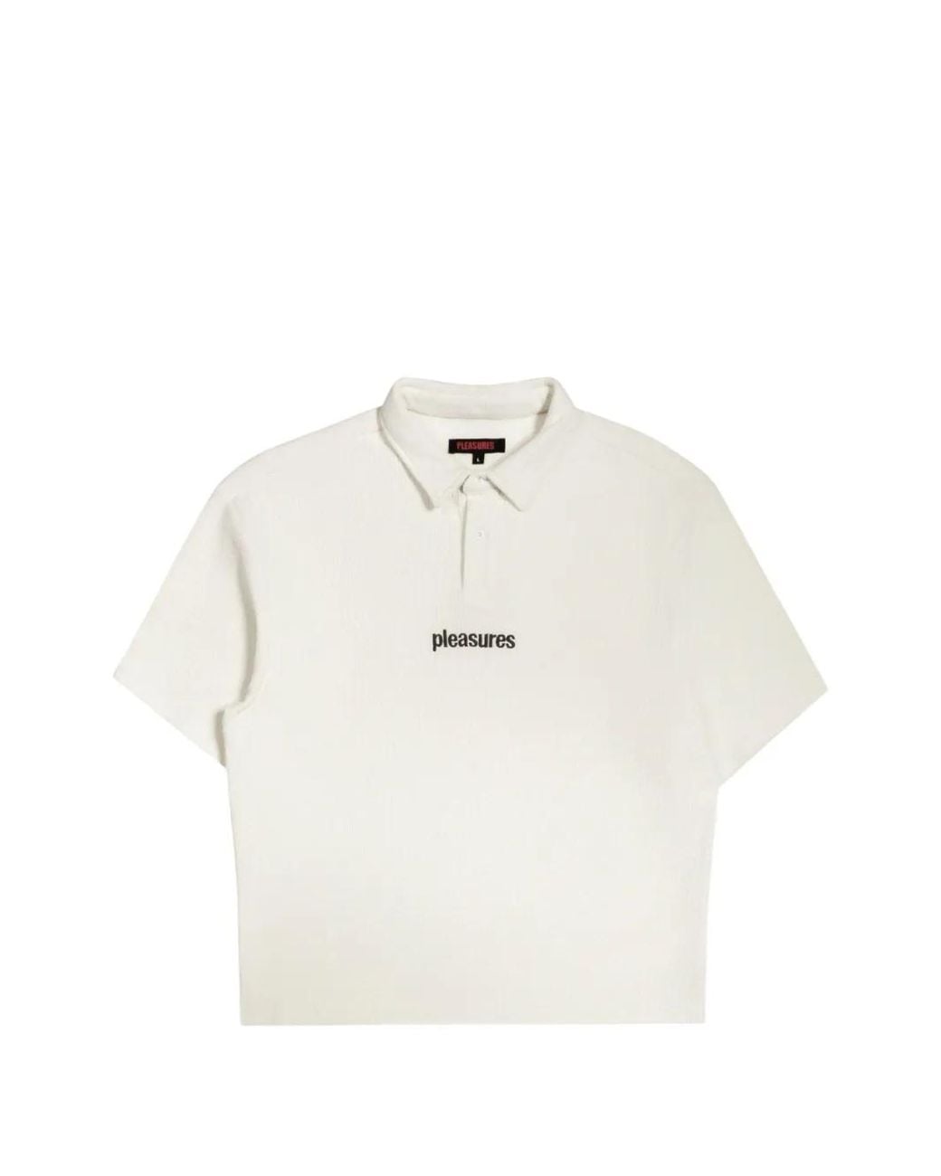 Pleasures White Logo-Embroidered Polo Shirt for men