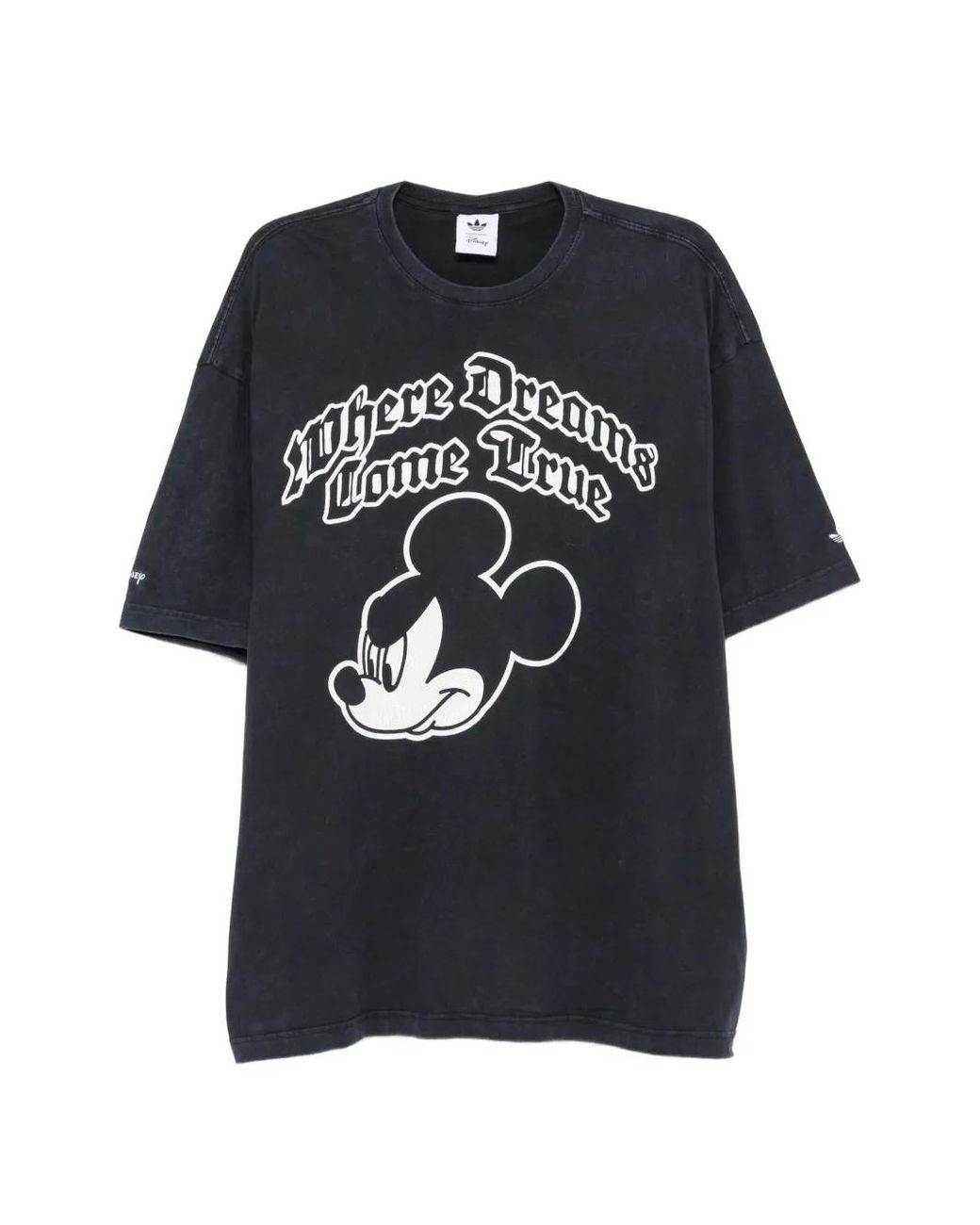 Adidas Black X Disney Mickey Mouse Graphic-Print T-Shirt for men