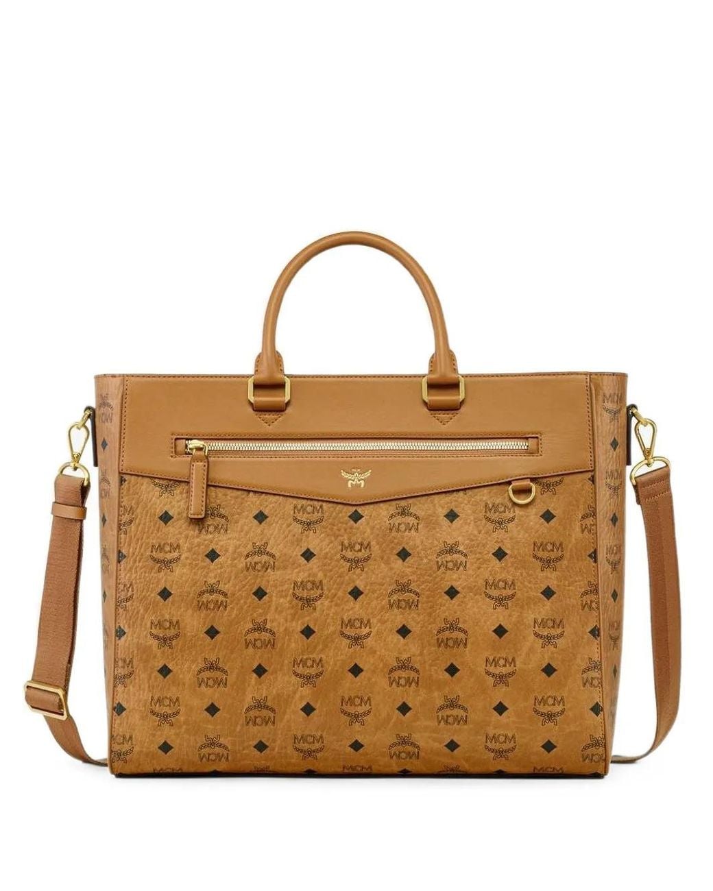 MCM Brown Diamond Vi Tote Bag