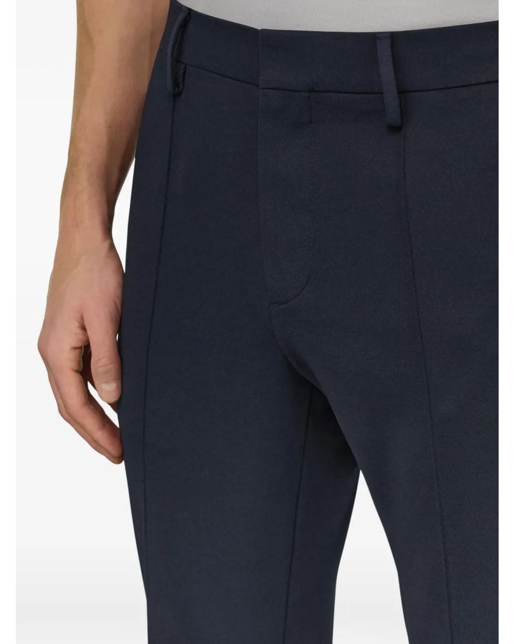 Boggi Blue Belt-Loops Trousers for men