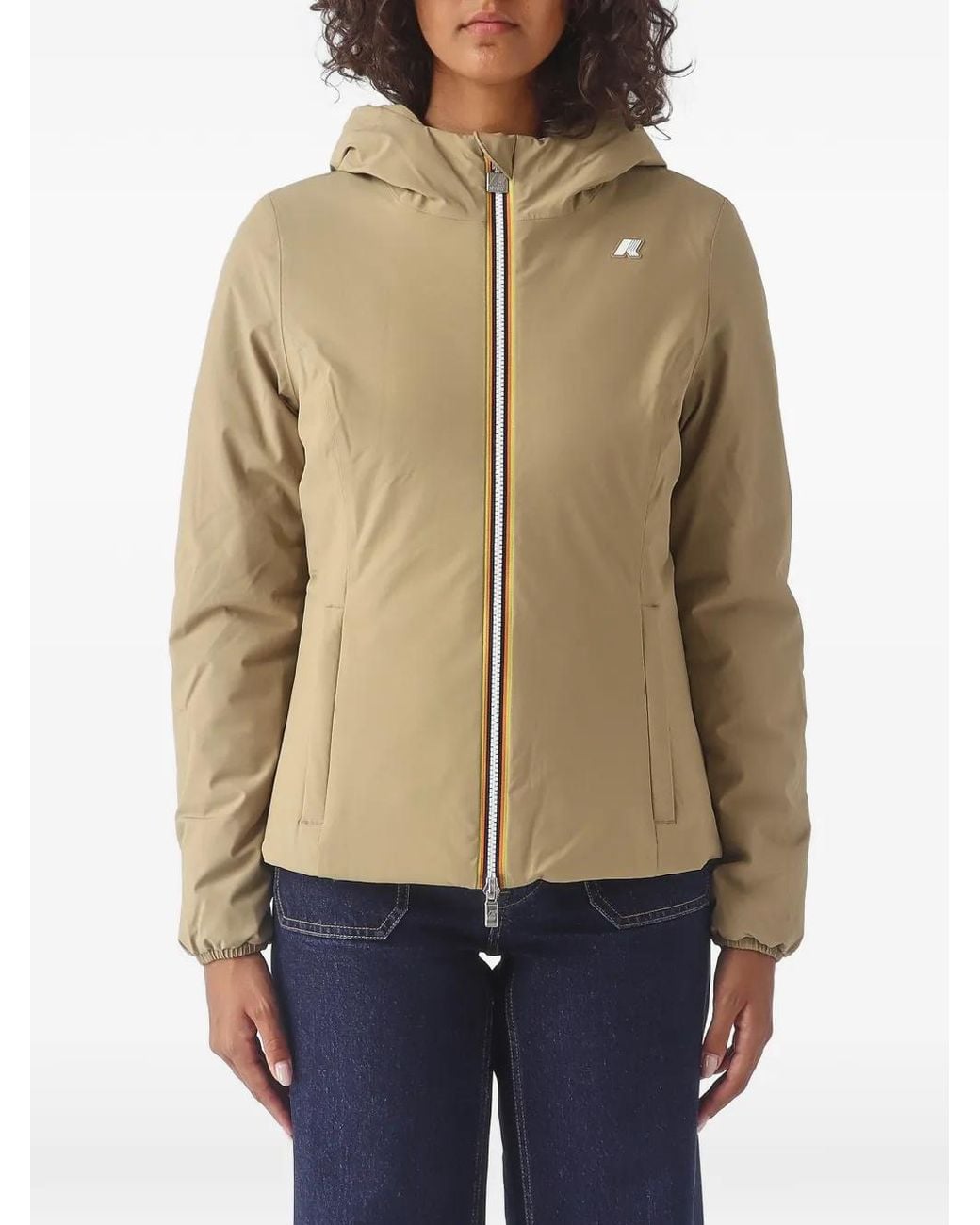 K-Way Natural Lily Hooded Reversible Jacket