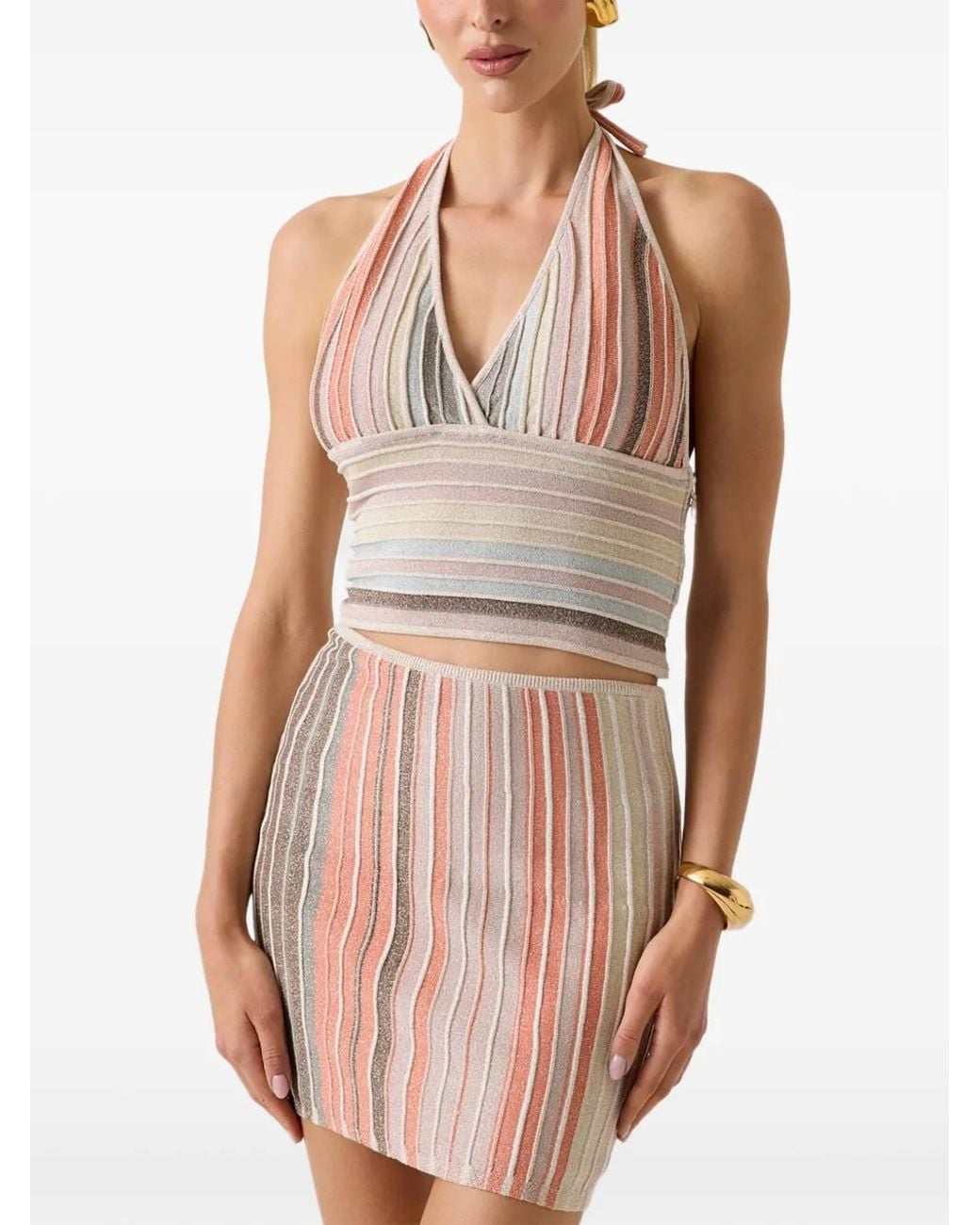 Top A Rayas Guess de color Natural