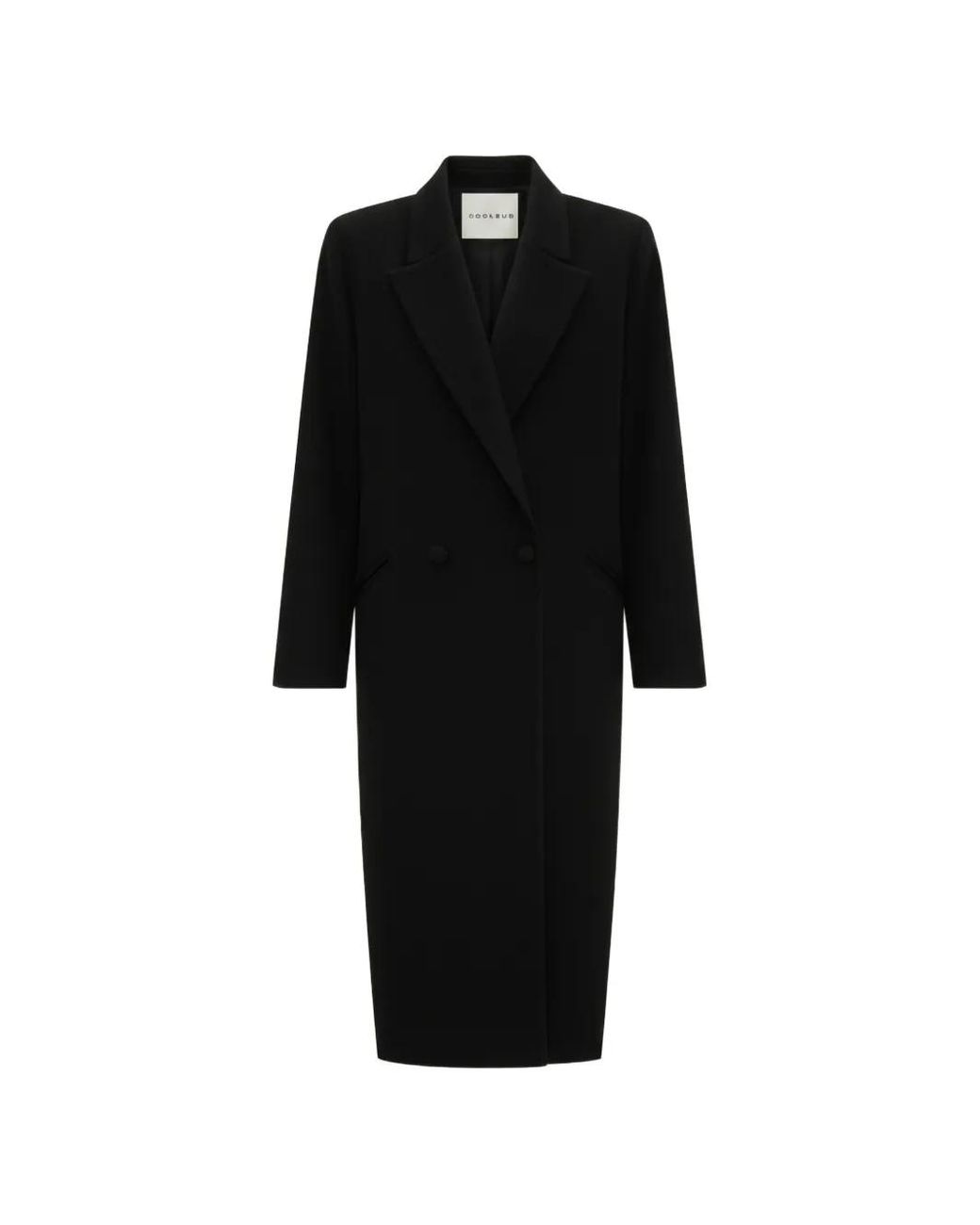 Occleus Black Penelope Double-Breasted Coat