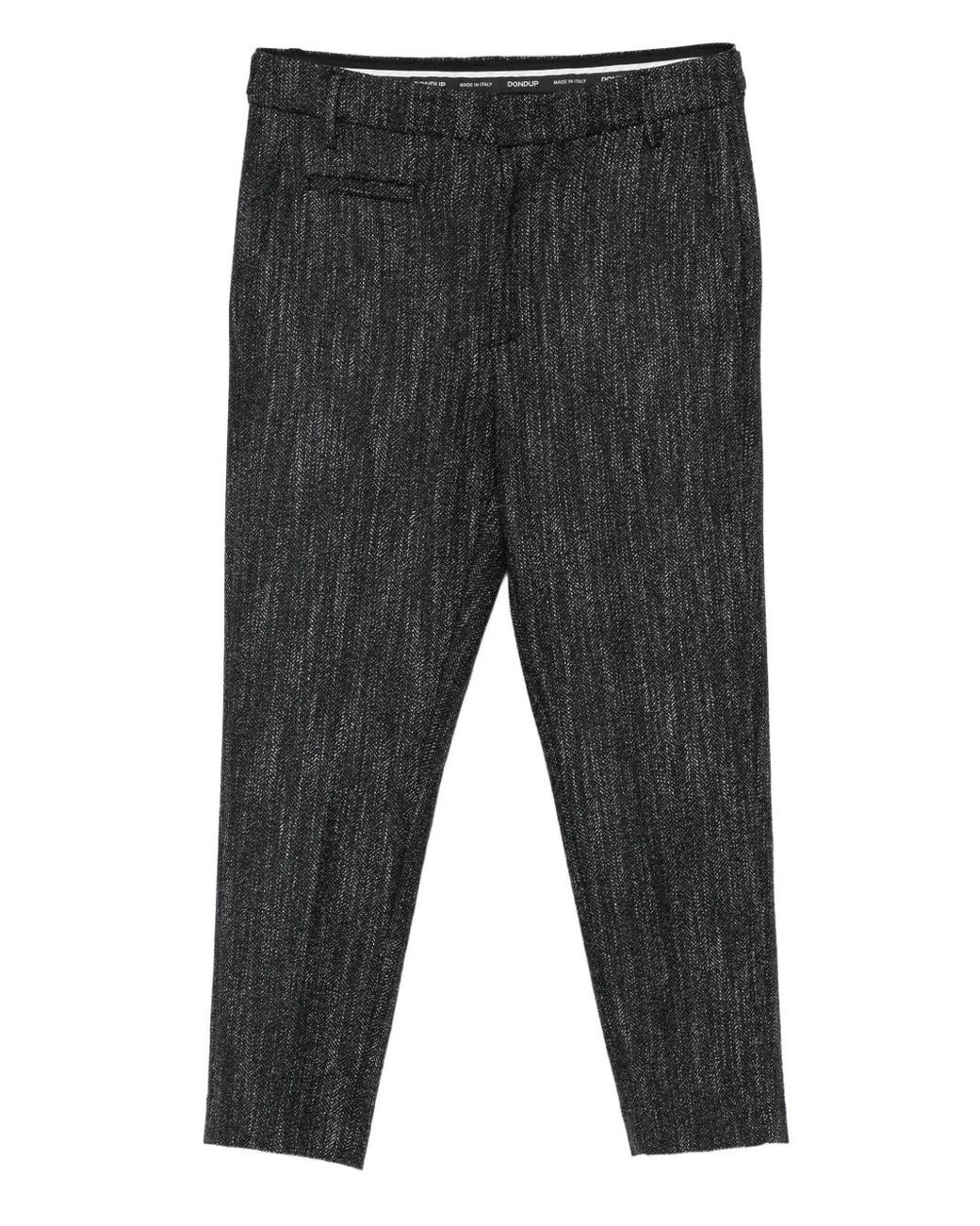 Dondup Gray Metallic-Detail Trousers