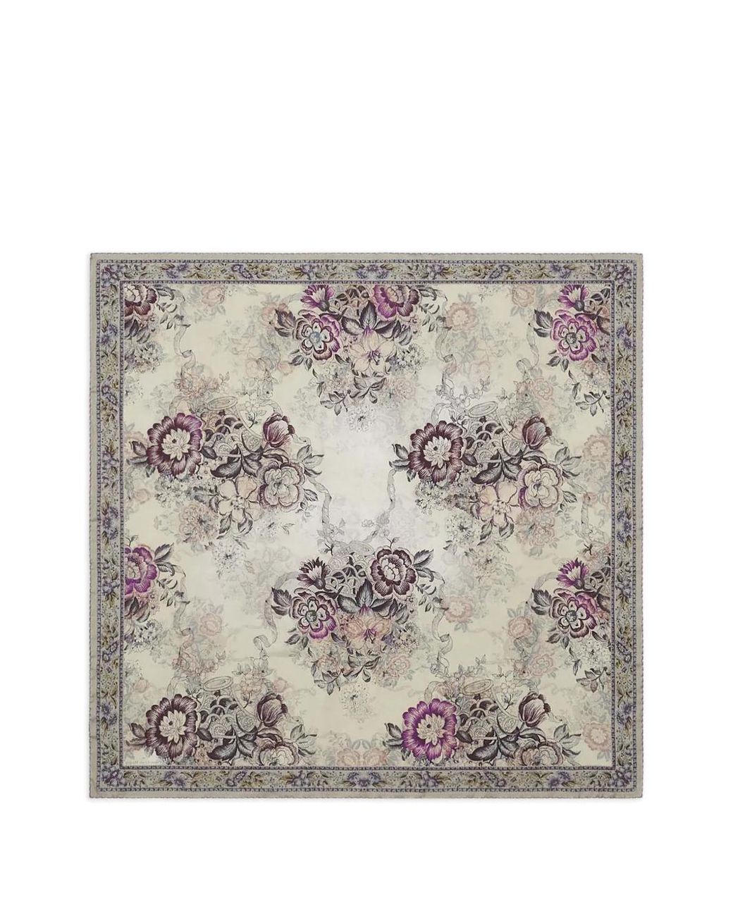 Pierre Louis Mascia Gray Cialda Floral-Print Bandana Scarf