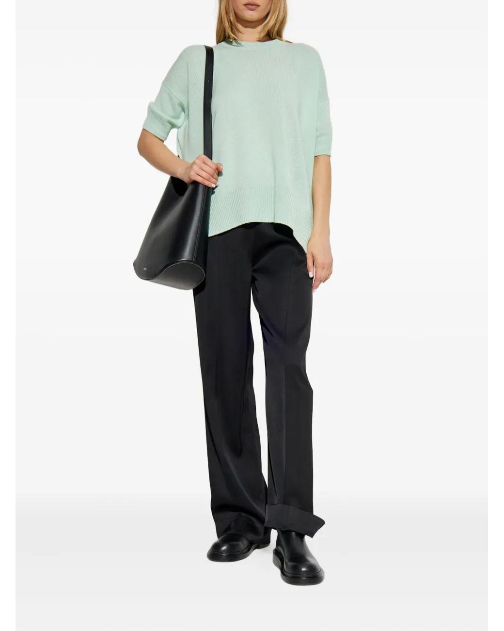 Jil Sander Green Cashmere Sweater