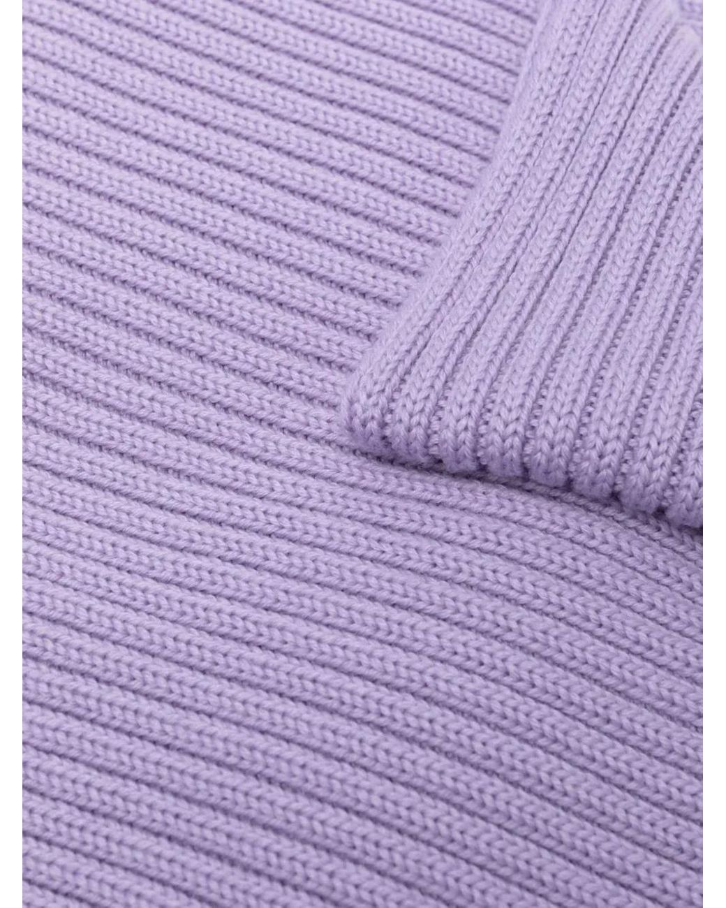 Givenchy Purple Ribbed Cotton Scarf for men