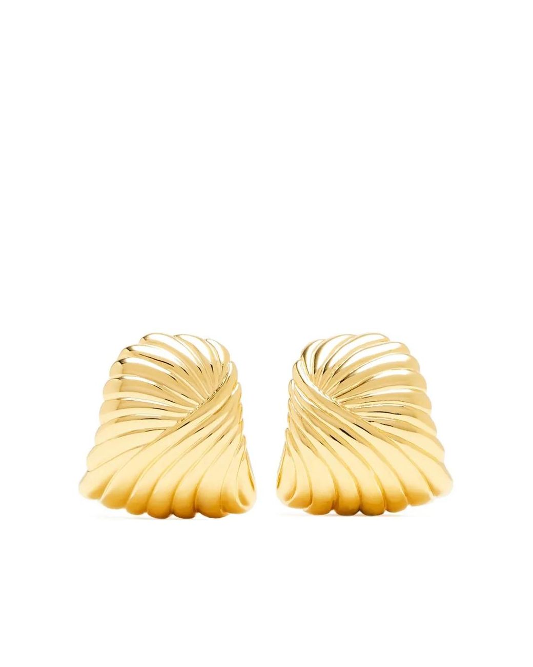 Missoma Metallic Ripple Stud Earrings
