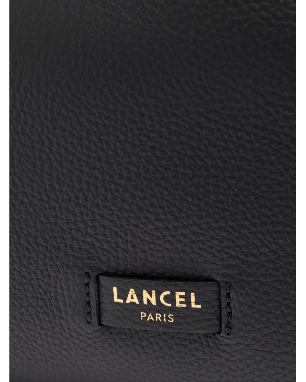 Lancel Black Louison Grained Leather Shoulder Bag