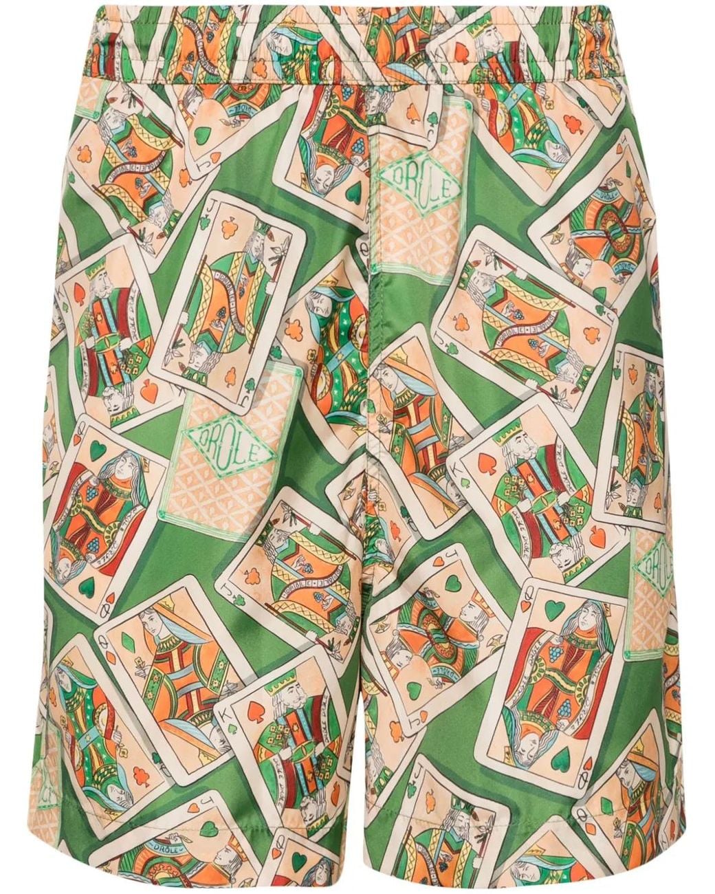 Drole de Monsieur Green Jeu De Cartes Elasticated Swim Shorts for men