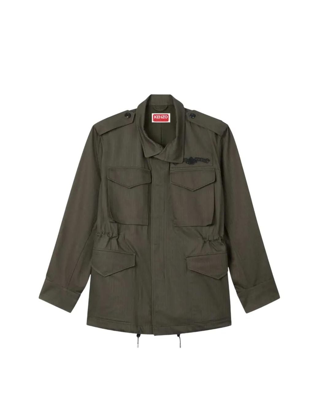 KENZO Green Paris Emblem Herringbone Jacket for men