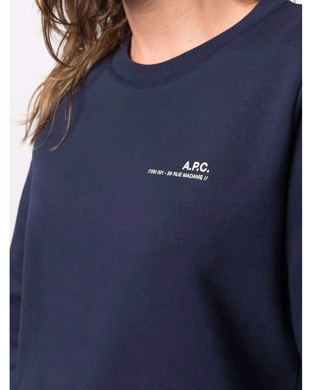 Sudadera Con Logo Estampado A.P.C. de color Blue